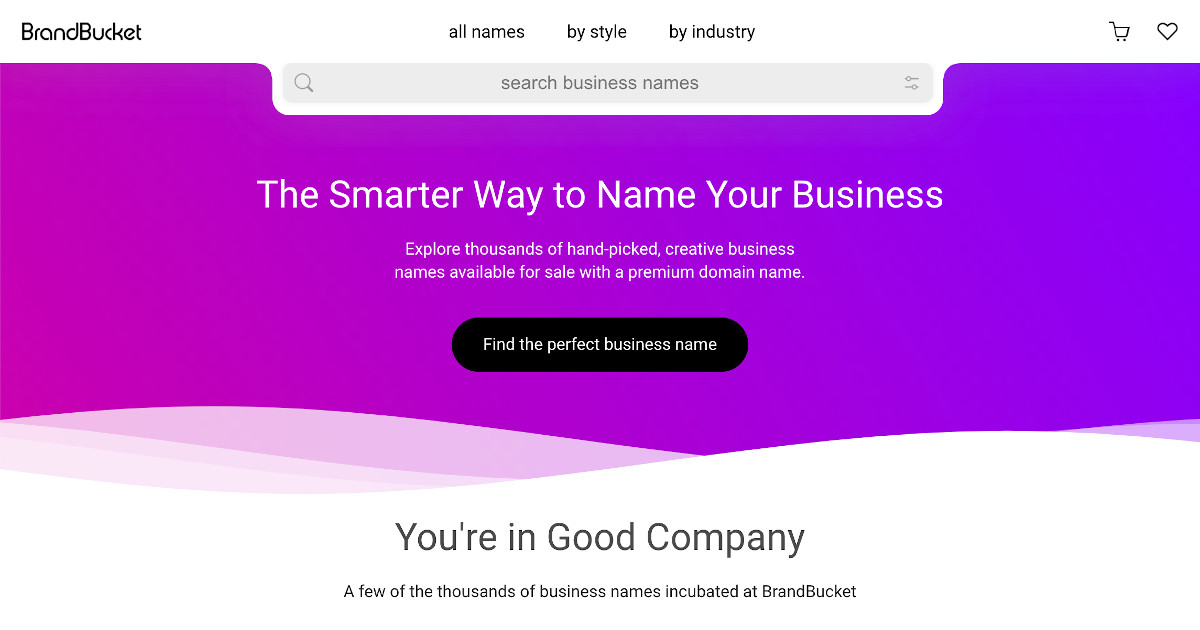 Business Name Generator | BrandBucket